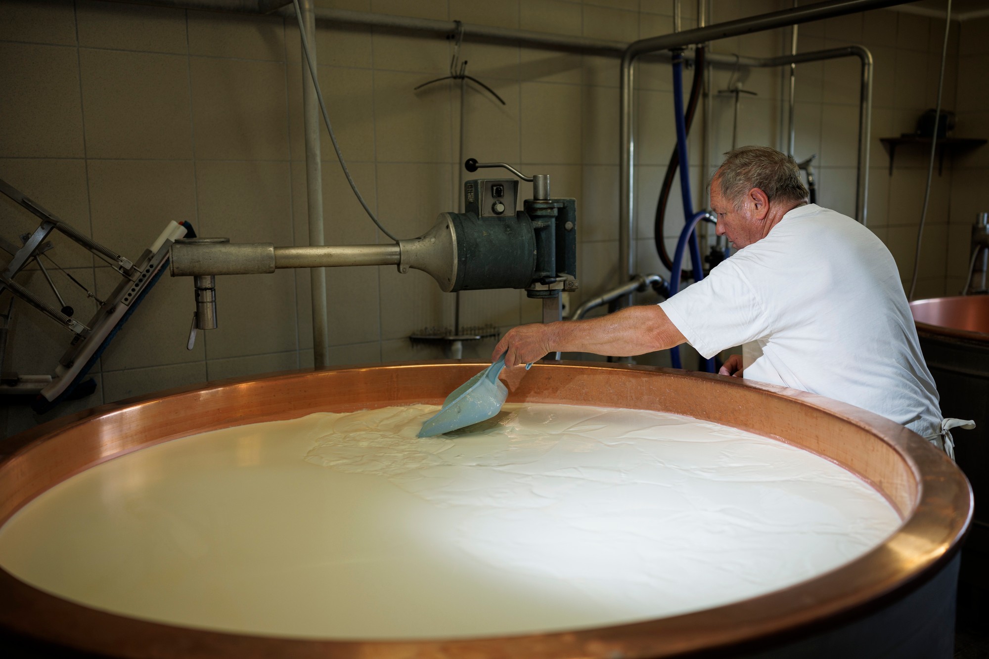 Le Pré de Bière - Fabrication fromage