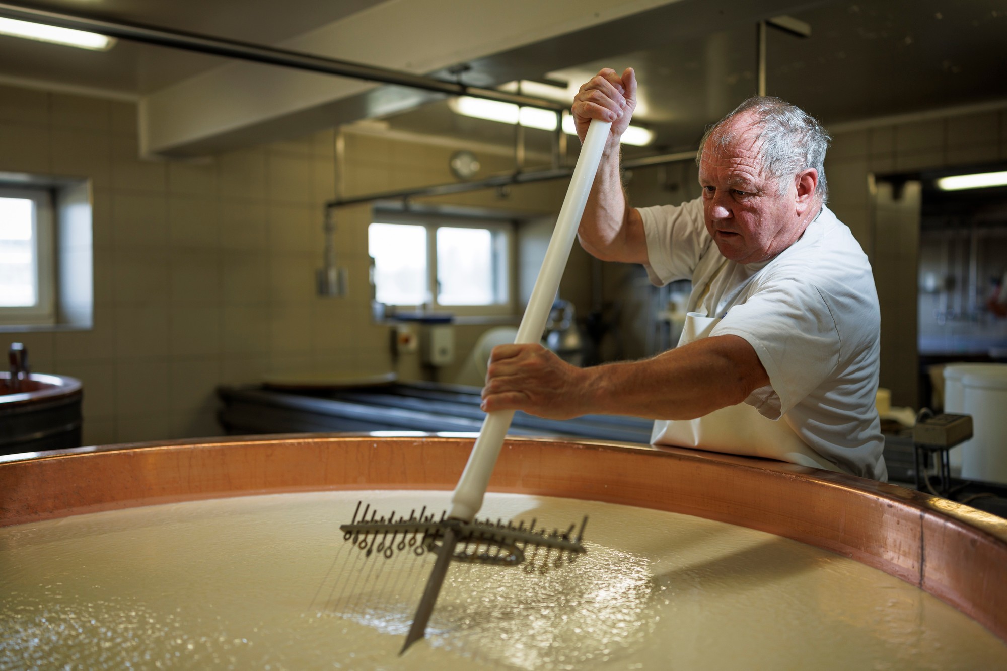 Le Pré de Bière - Fabrication fromage