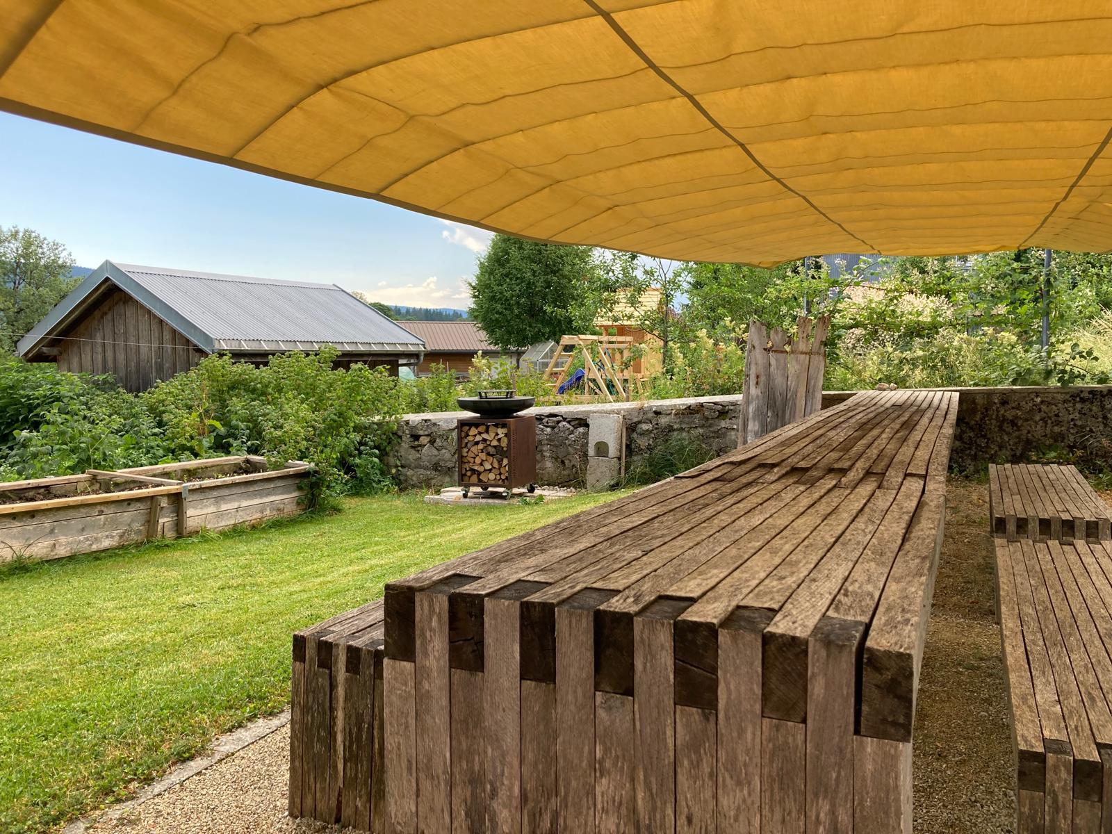 L'Atelier et Plantage - Terrasse ombragée