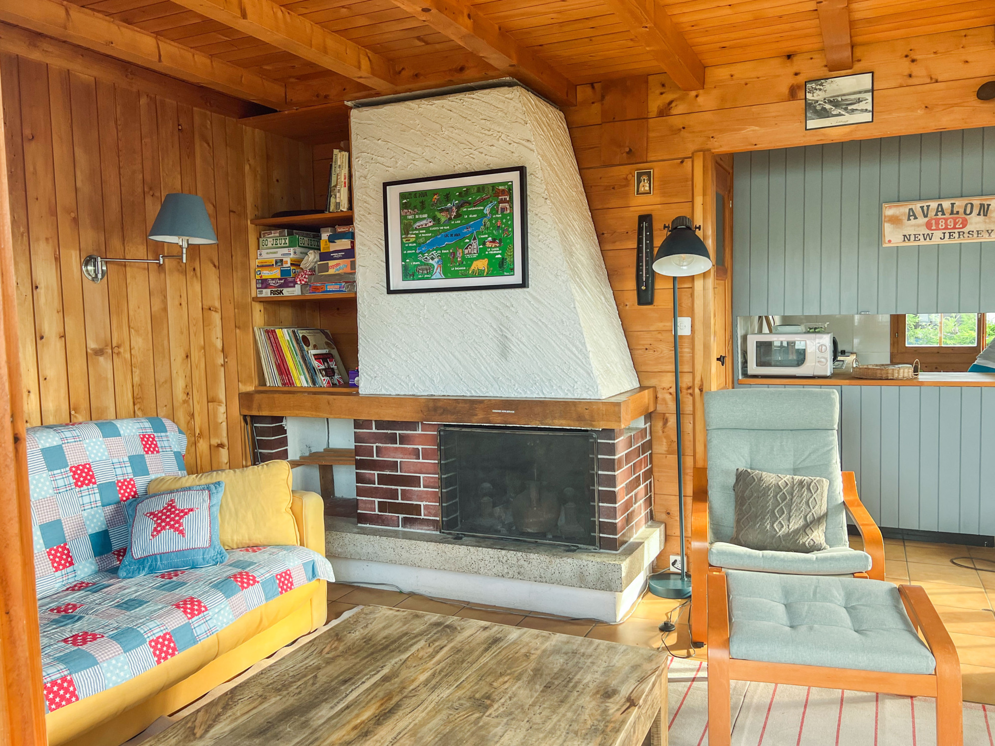 Bourdon 1er - Salon, cheminée