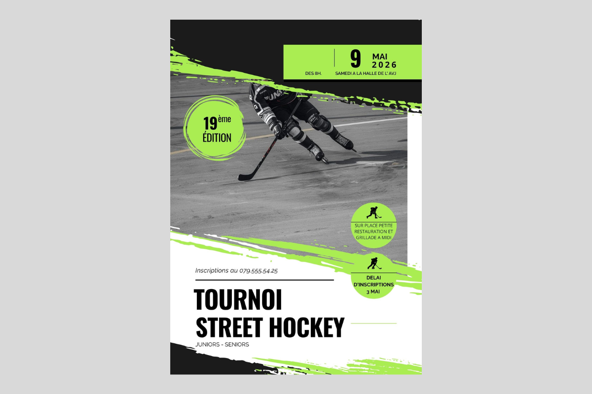 Affiche - Tournoi de Street Hockey du 09.05.2026