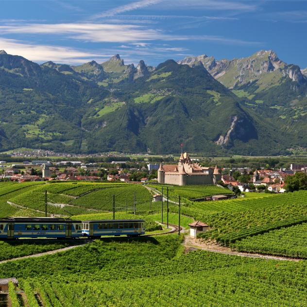 Herumkommen Aigle, Leysin, Les Mosses