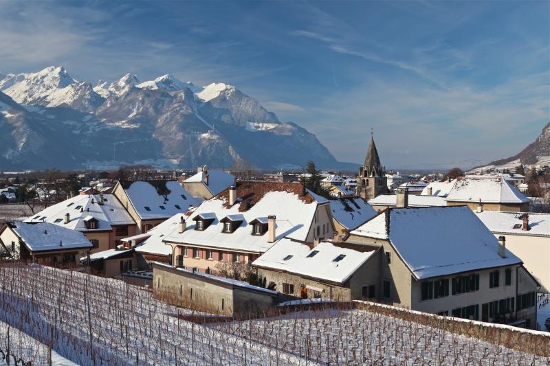 Quartier du Cloître - winter - Aigle