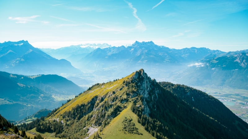 Vue sur la Riondaz en ete