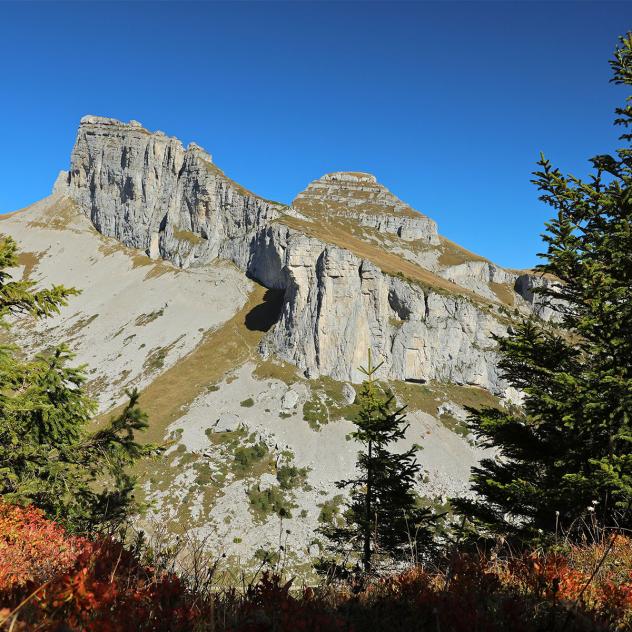 Climbing at the Tour d'Aï, west face