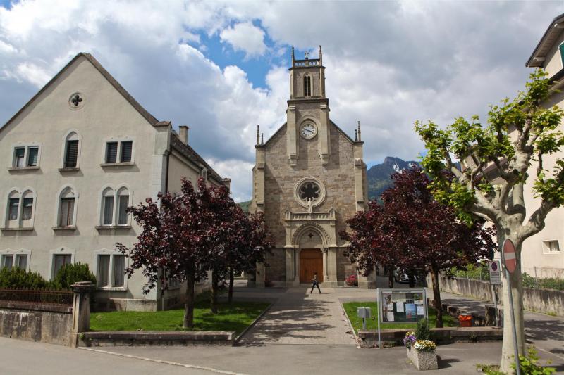 Catholic Church - summer - Aigle