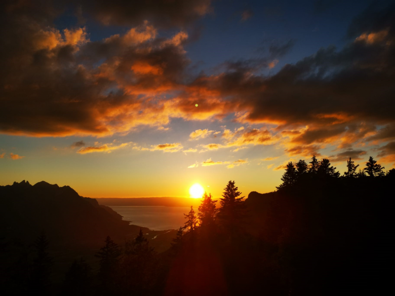 Sunset at Prafandaz in summer