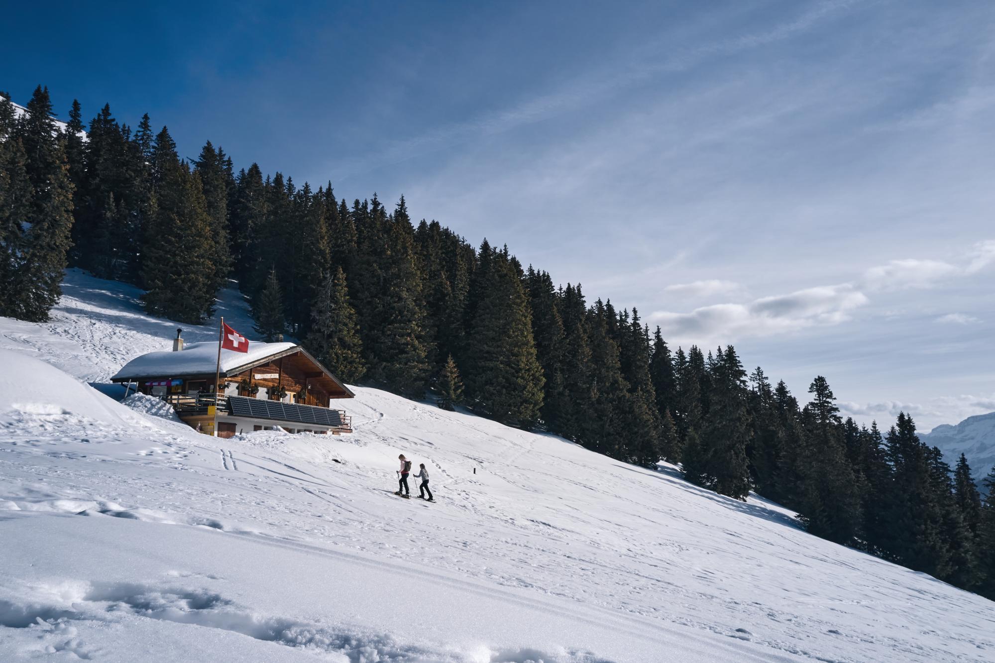 Leysin - Schutzhütte Solacyre - Winter