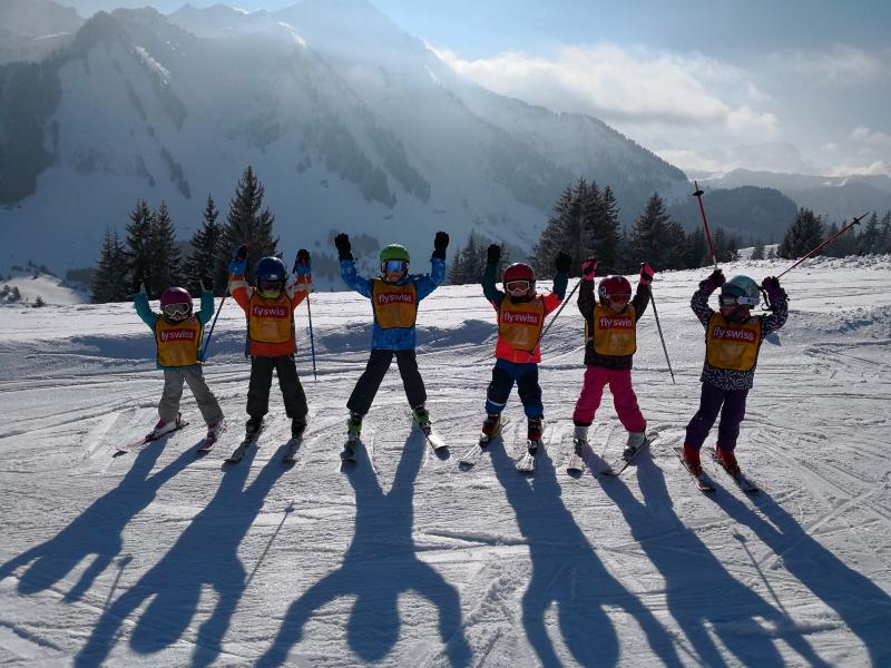 Les Mosses - Children on a course with the Swiss Ski School - Winter