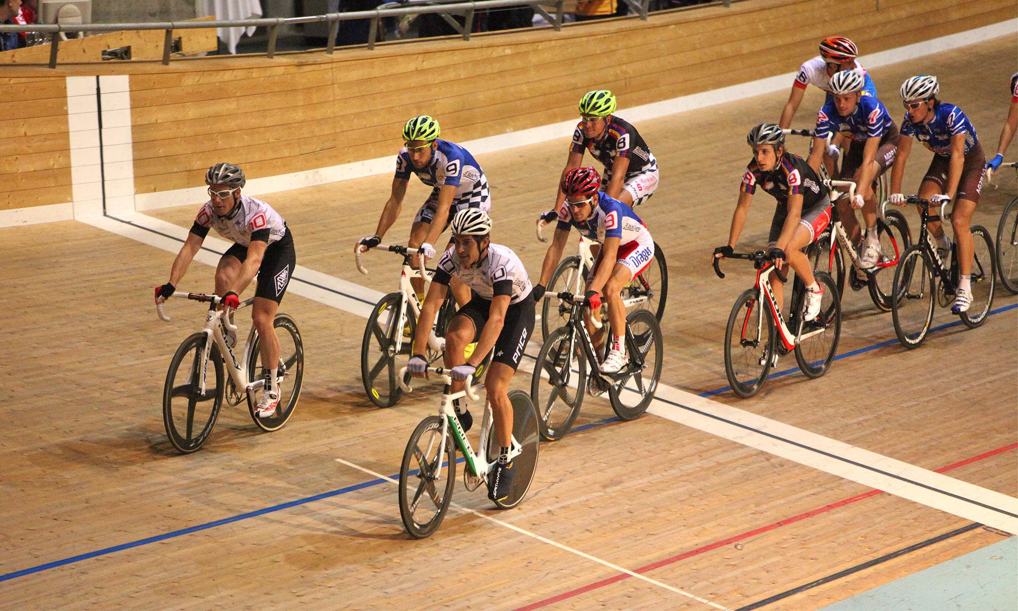 The velodrome at the World Cycling Centre