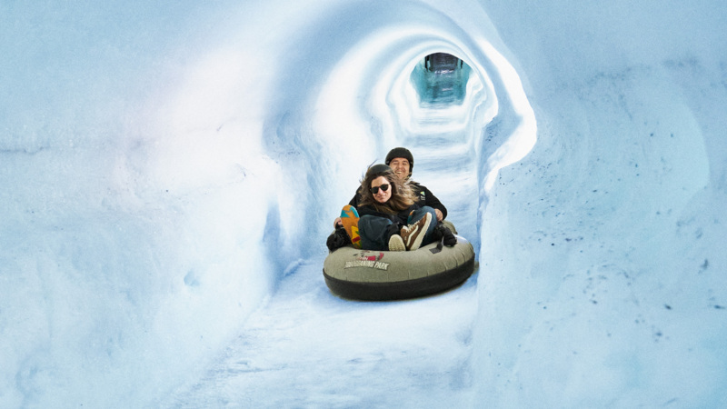 Leysin - Tobogganing Park tagsüber - Winter