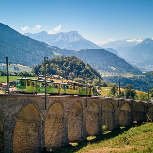 Schnitzeljagd „Die Schienen der Zukunft“ in Leysin