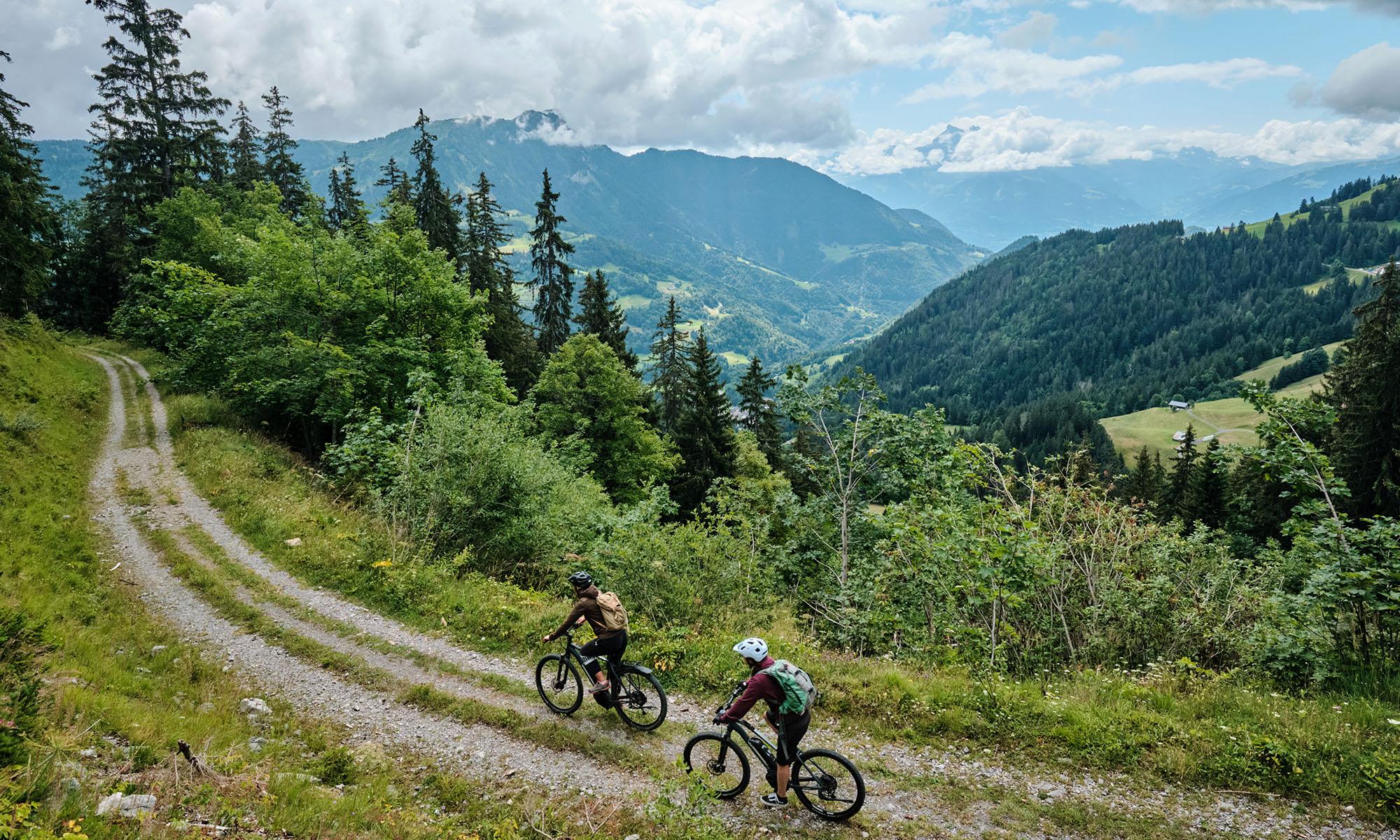 Mountain bike routes at Col des Mosses