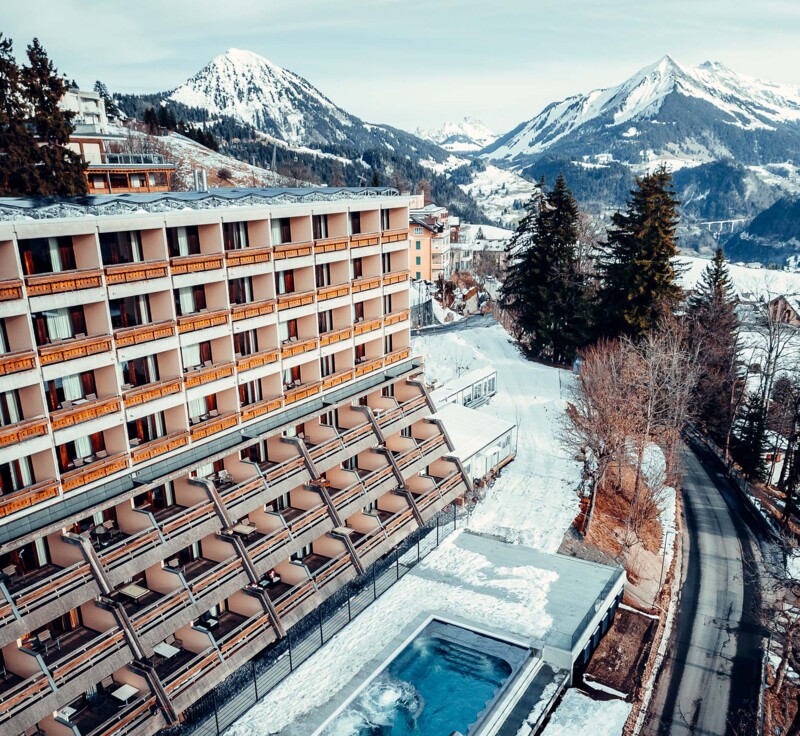 Hôtel Central Résidence - hiver - Leysin