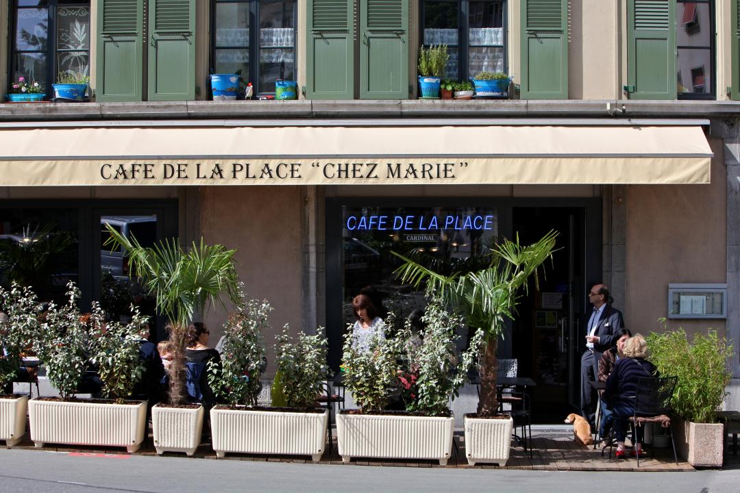 Café de la Place Chez Marie - summer - Aigle