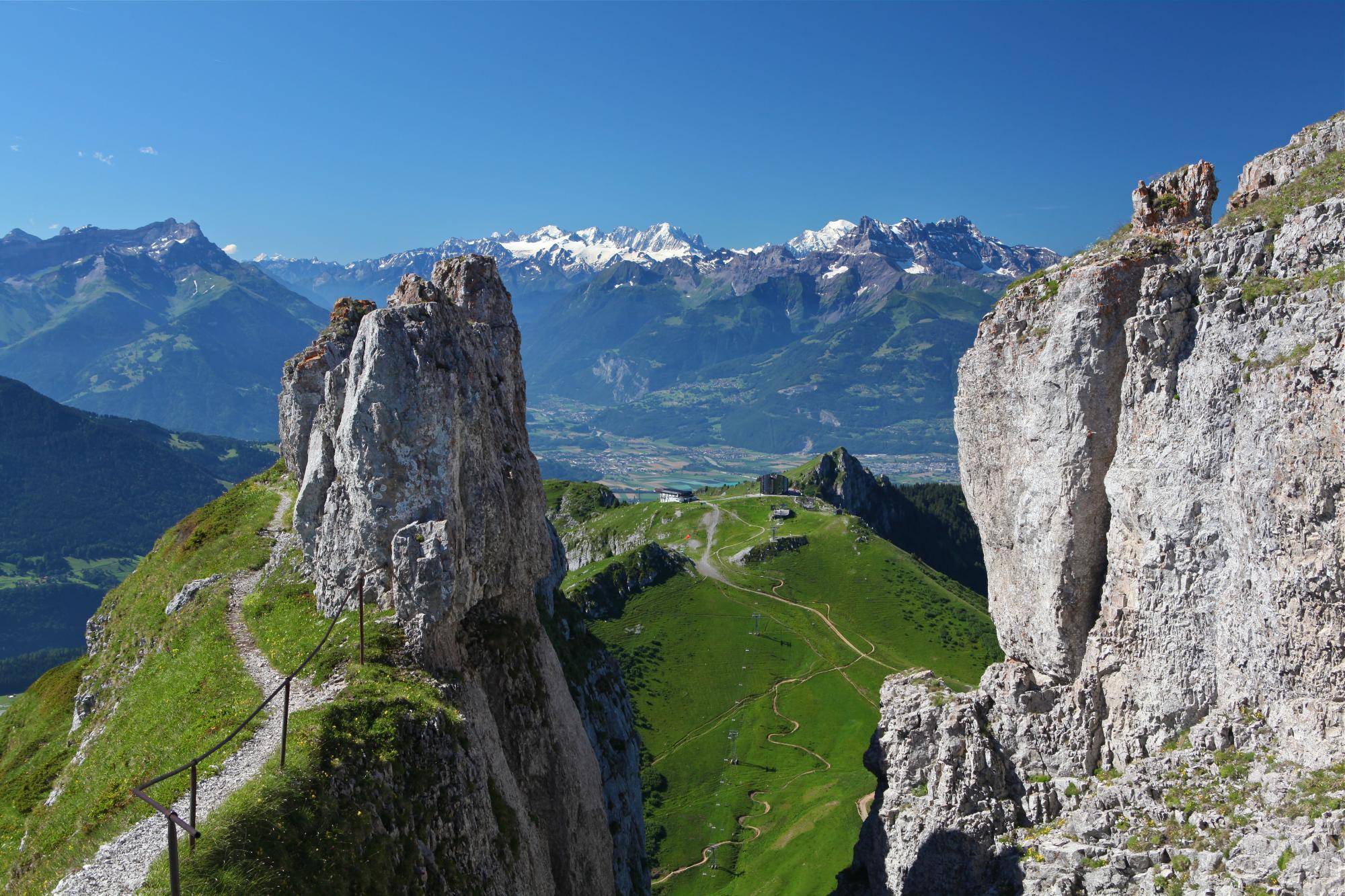 Tour d'Aï view of the Berneuse - summer - Leysin