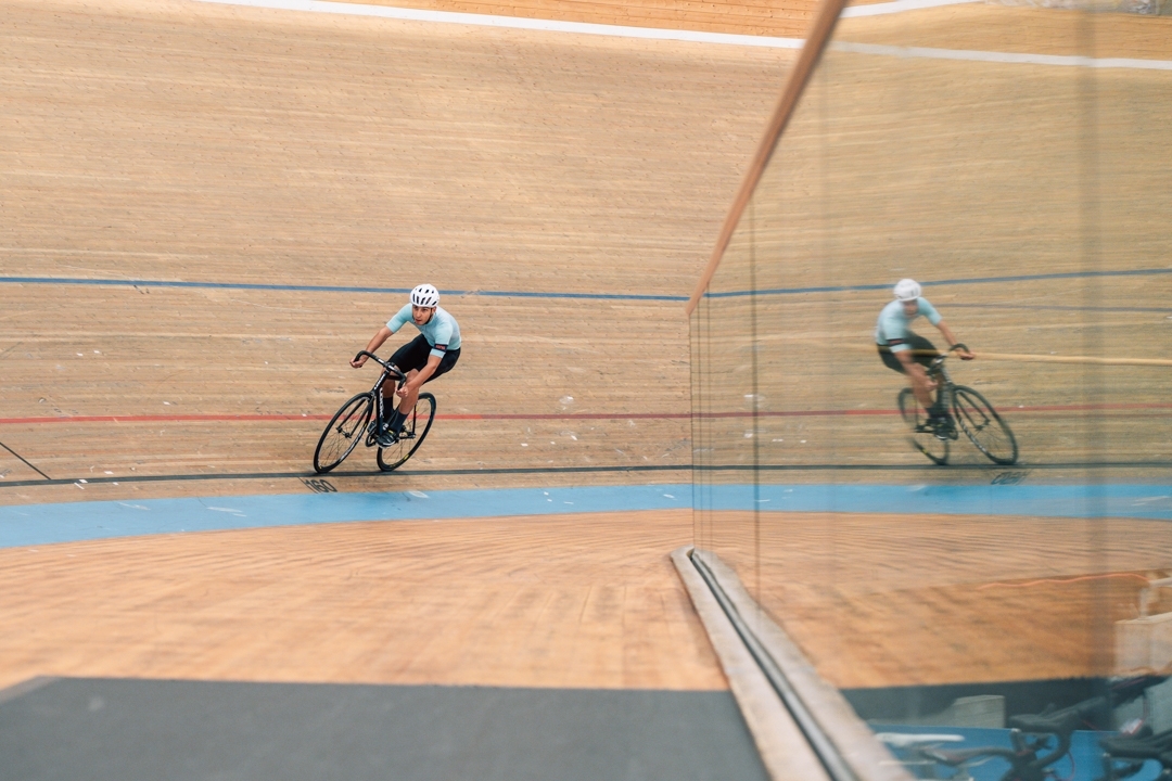 The velodrome at the World Cycling Centre