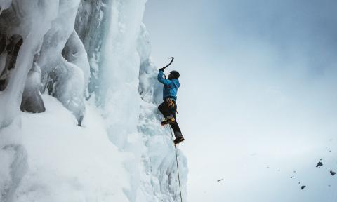 Ice climbing - winter - Leysin