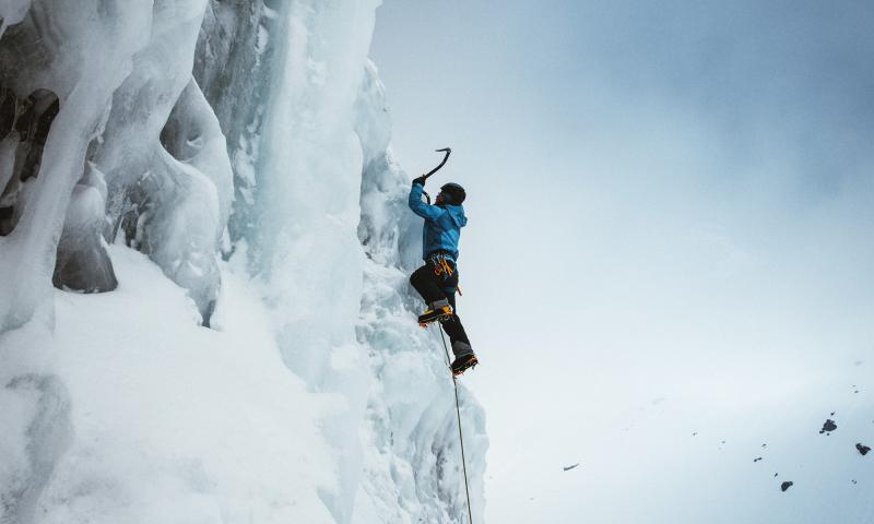 Cascade sur glace - hiver - Leysin