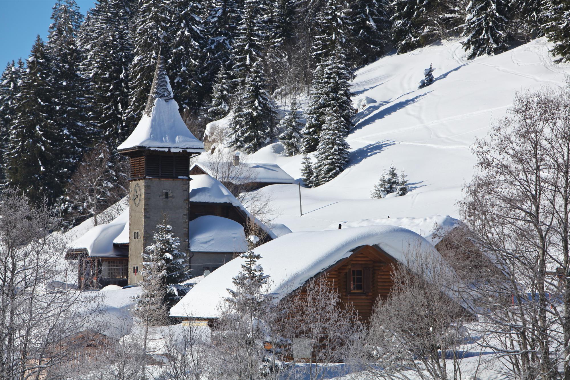 Église - hiver - Les Mosses