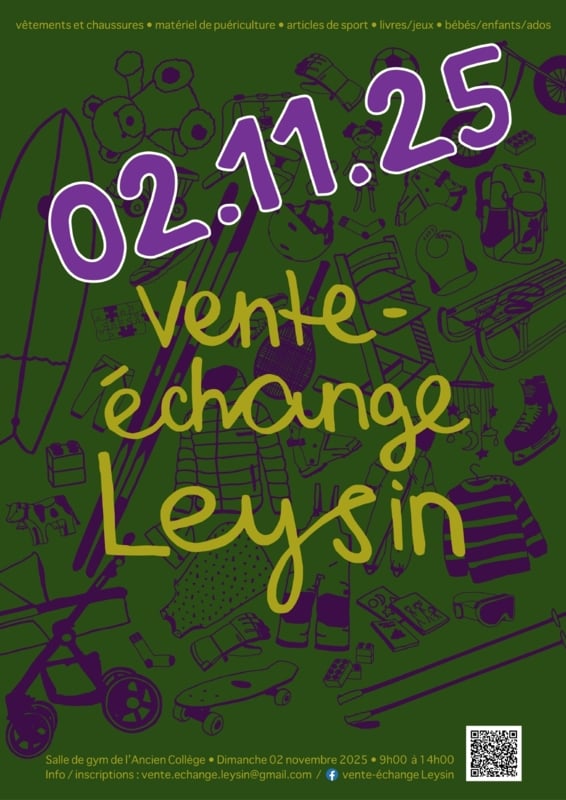 Flyer Verkauf-Tauschbörse Leysin 2025