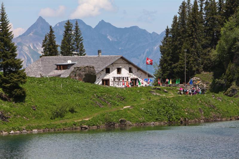 Restaurant of Lac Lioson - summer - Les Mosses