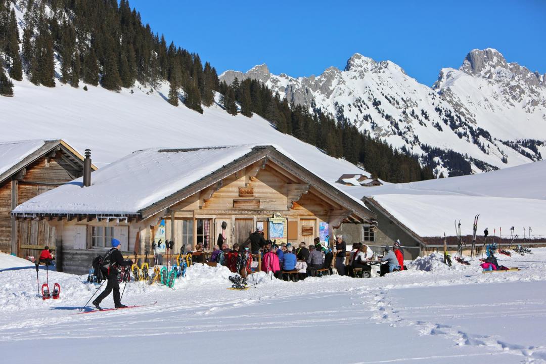 Refuge Pra Cornet - hiver - Les Mosses
