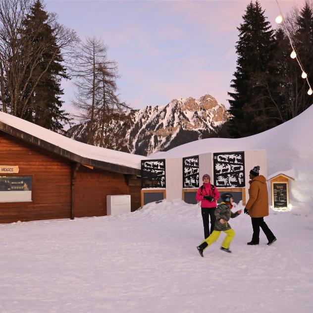 The Igloos in the Snow Village