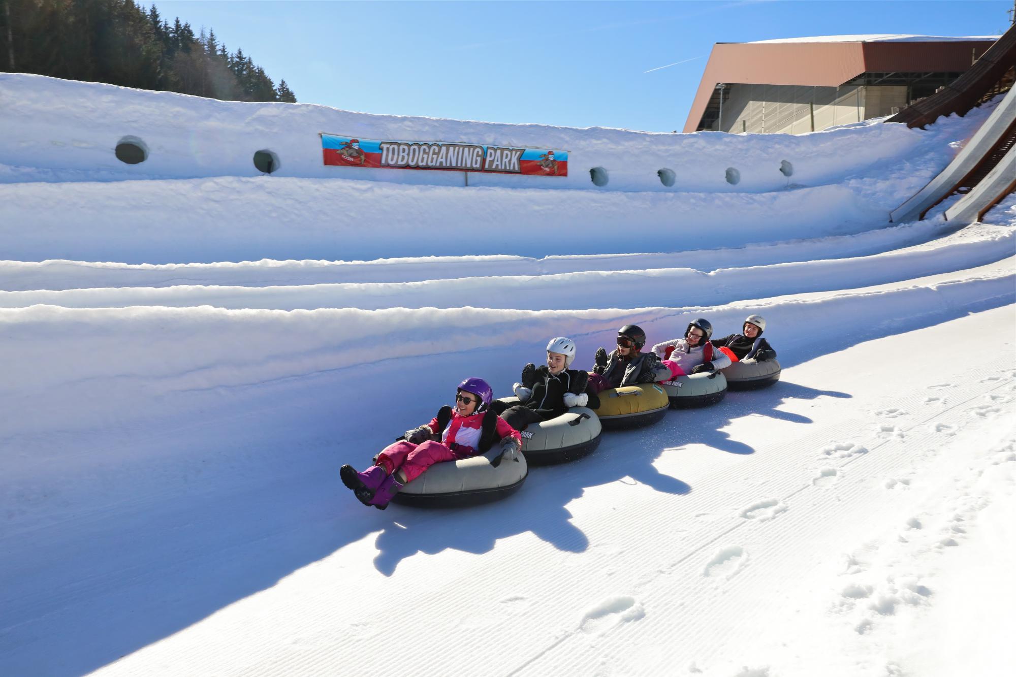 Tobogganing Park / piste - hiver - Leysin