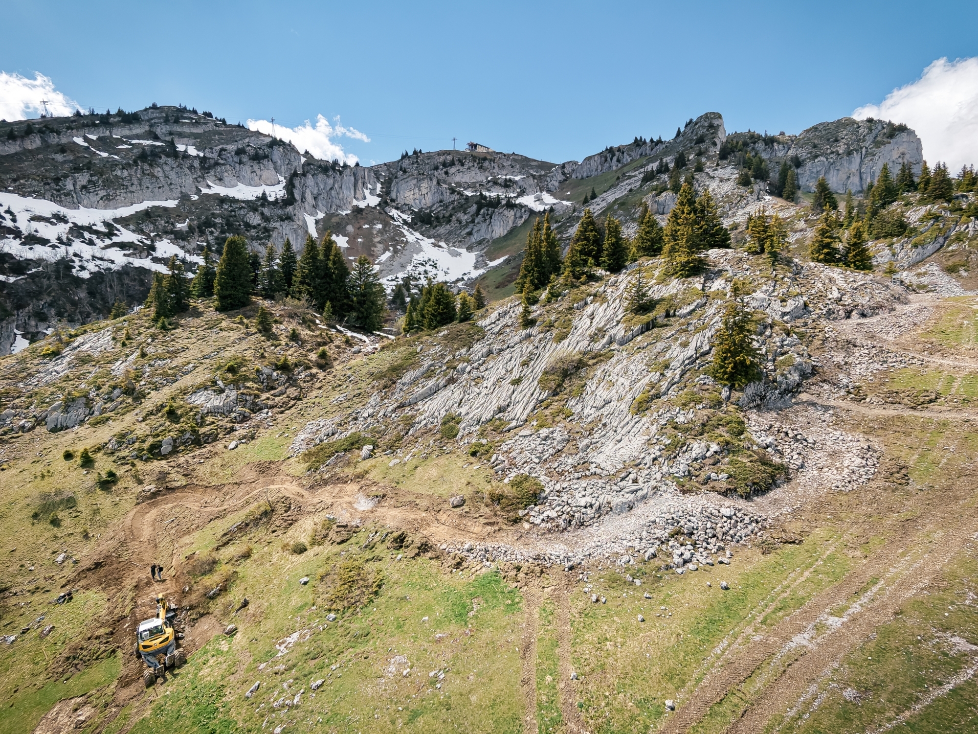 Die Mountainbike-Strecke offenbart sich nach und nach