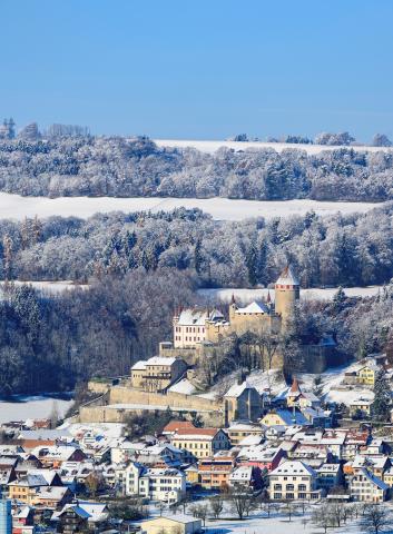 Lucens-décembre_Château sous la neige