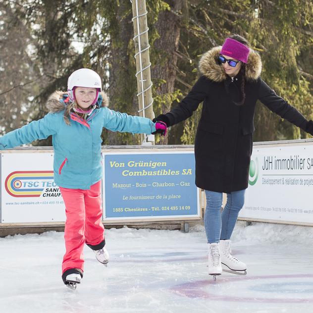 Patinoire en plein air de Gryon