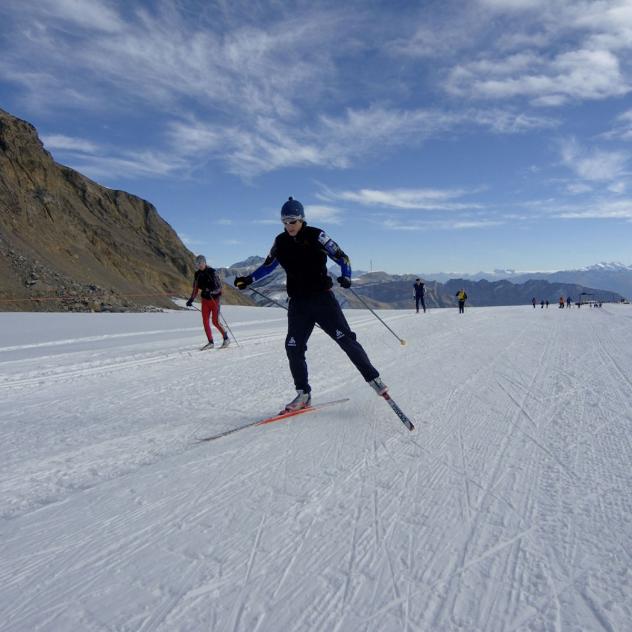 Ski de fond au Glacier 3000