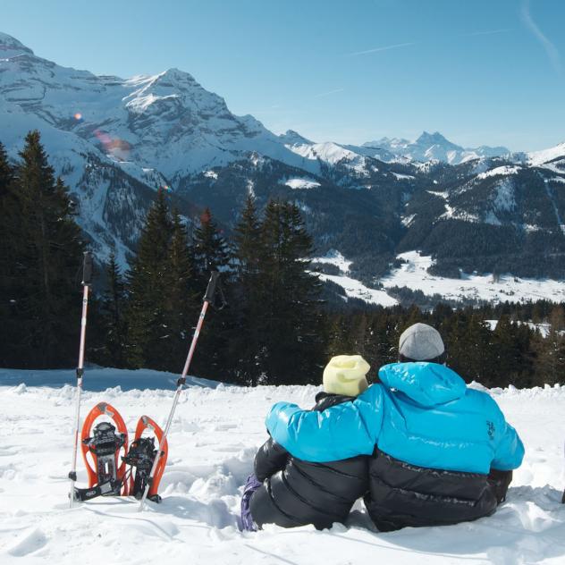 Snowshoeing itineraries in Villars