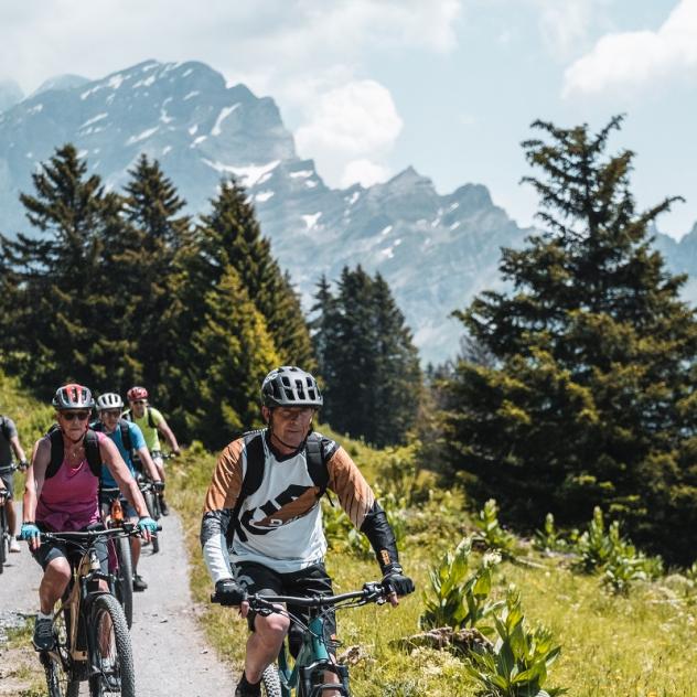 Mountain bike routes in Villars