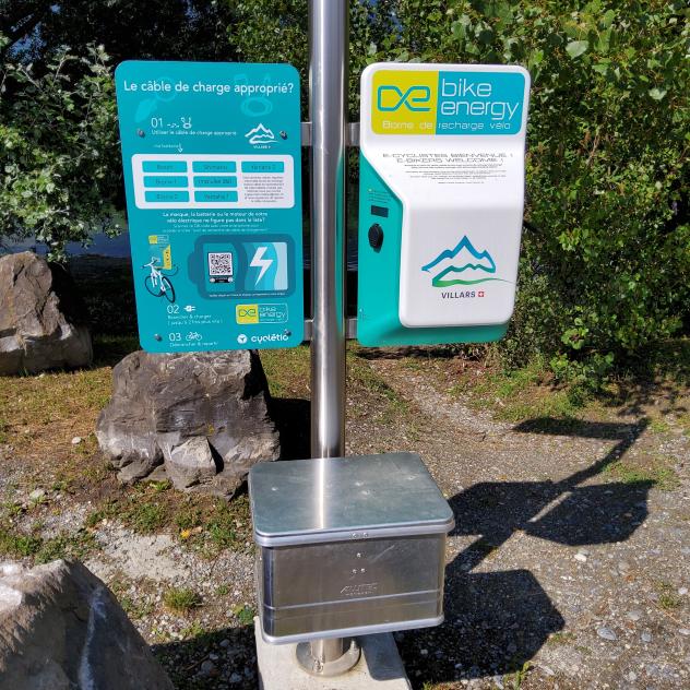 E-Bike-Ladestation - An der Buvette von Duzillet (St Triphon)