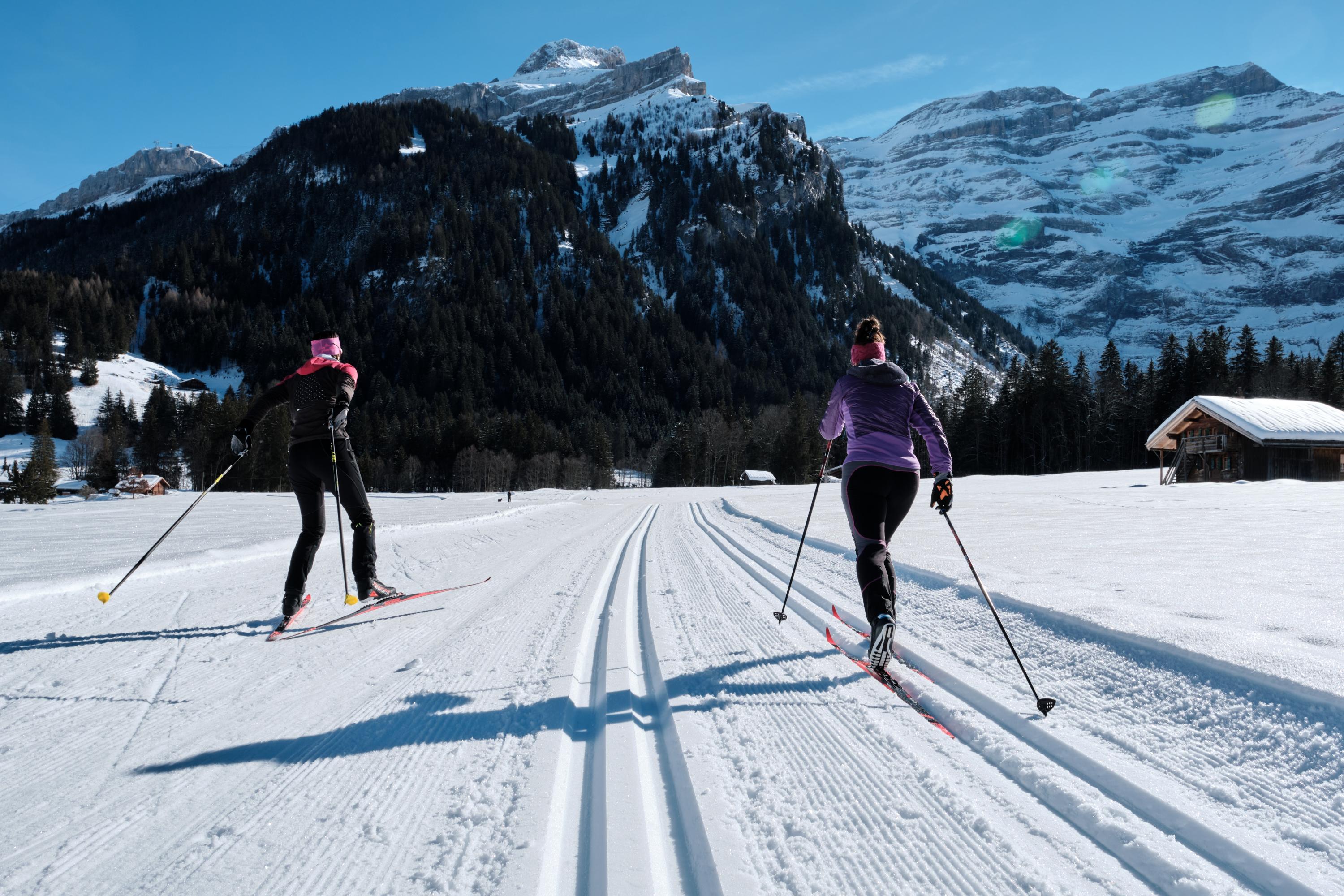 The cross-country ski runs in Les Diablerets