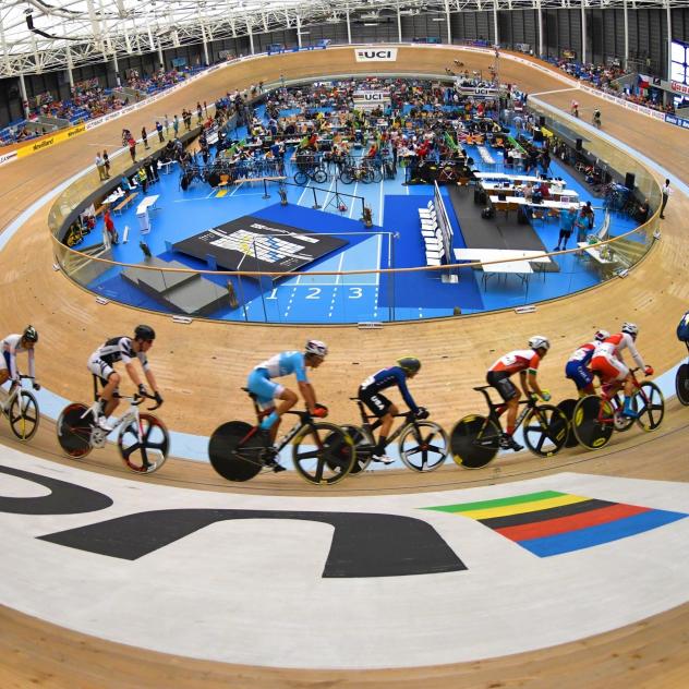 The velodrome of the World Cycling Centre (UCI)