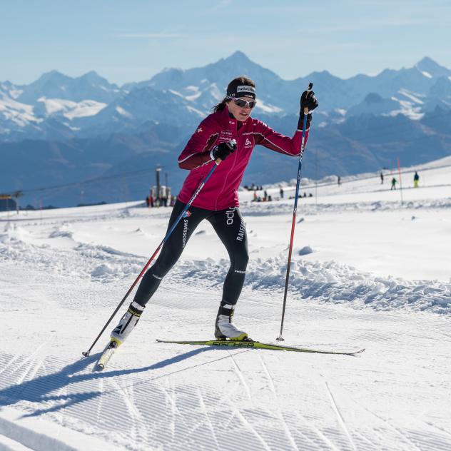 Glacier 3000 cross-country skiing