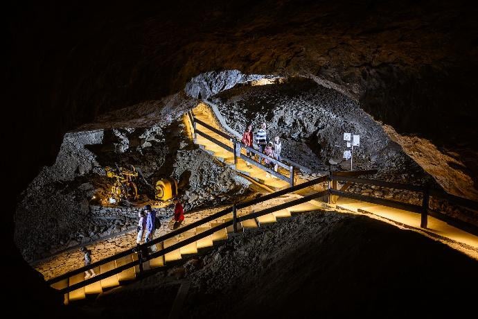 L'intérieur des Mines de sel de Bex
