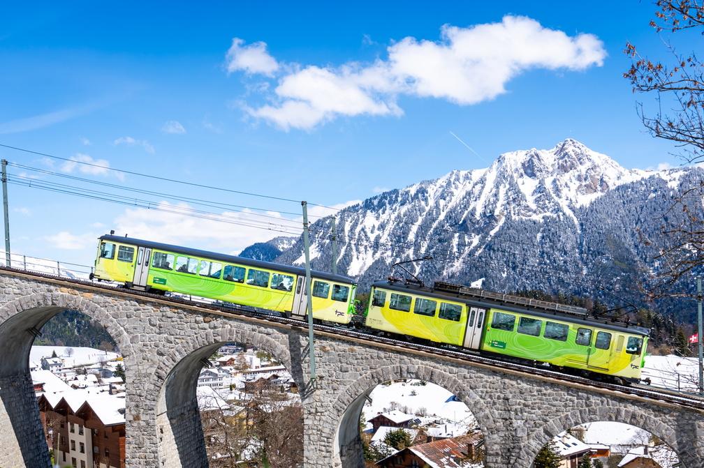 Mit öffentlichen Verkehrsmitteln nach Leysin