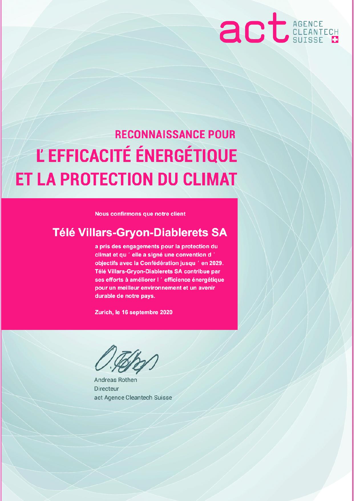 Energy efficiency certificate