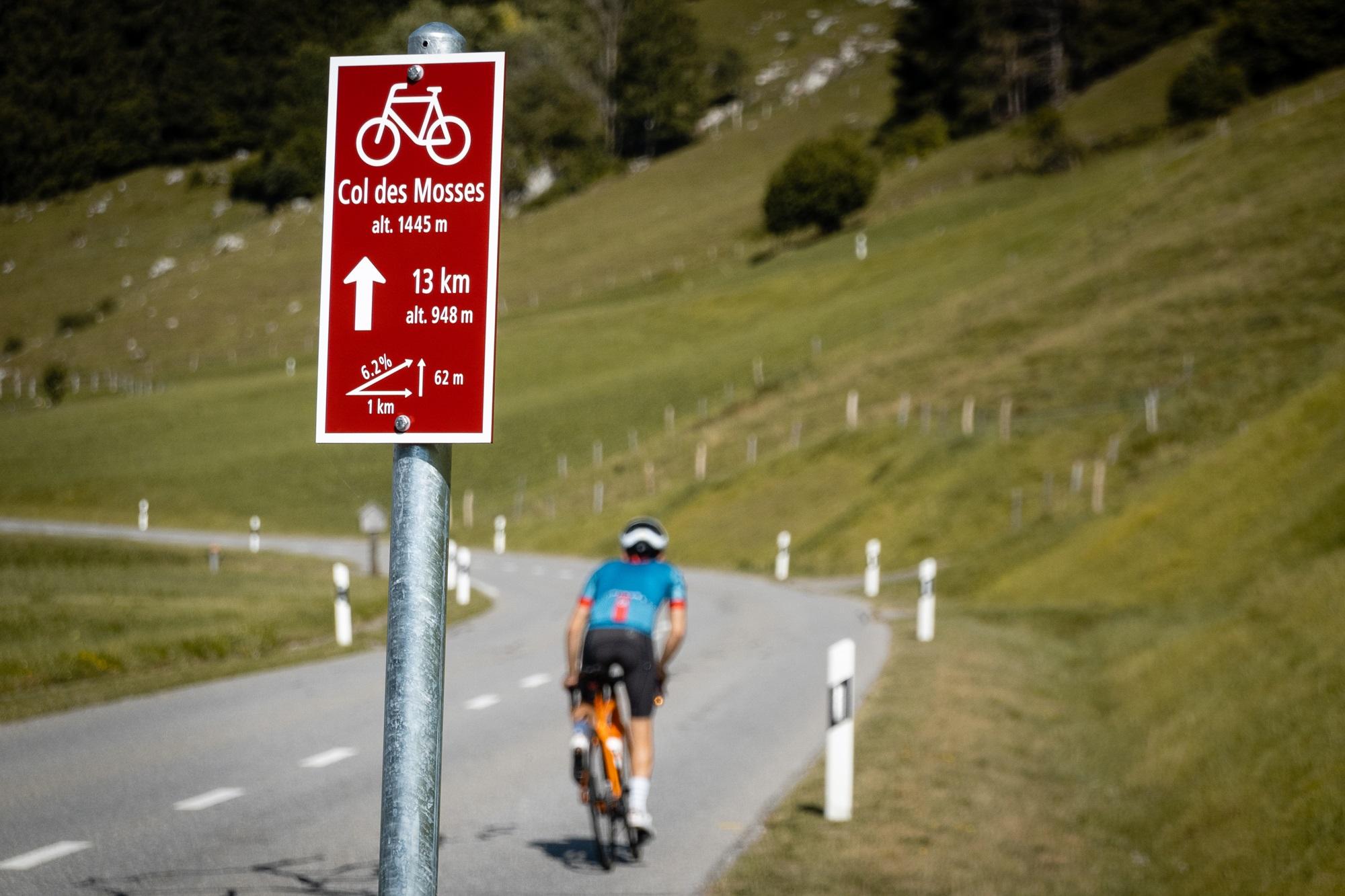 Tous les itinéraires de vélo aux Col des Mosses