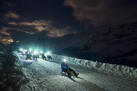 Luge nocturne aux Diablerets