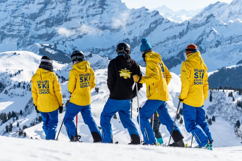 Group ski lessons with Villars Ski School