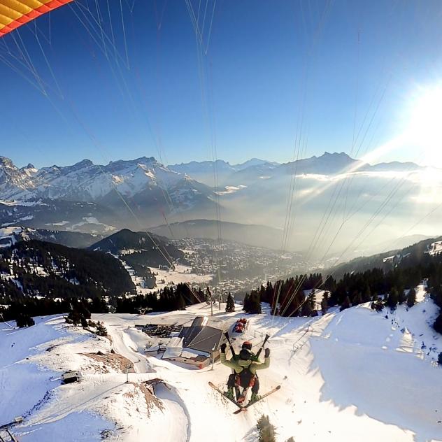 Ski flying with Chabl'évasion