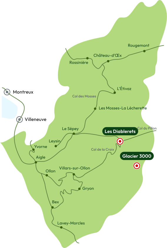 Plan d'accès pour Les Diablerets