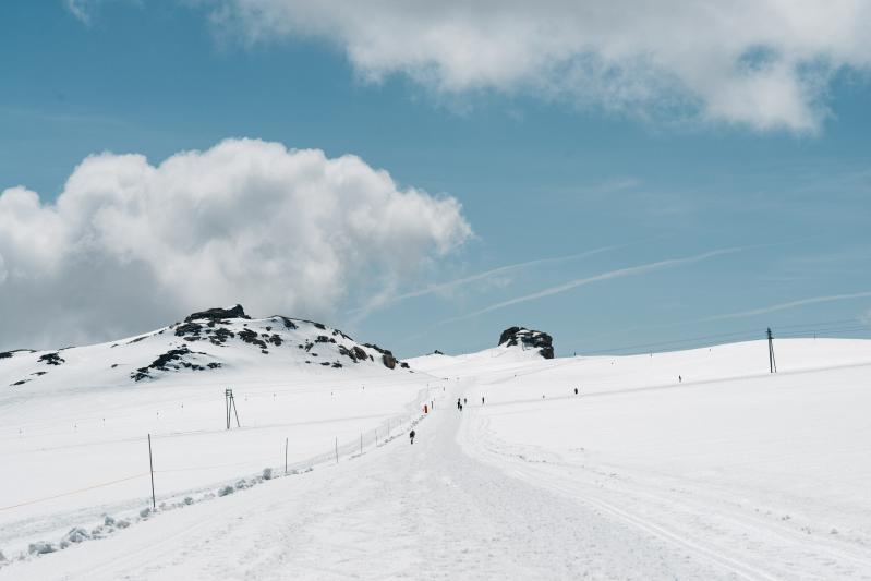 2.5-KM WALK ON ETERNAL SNOW