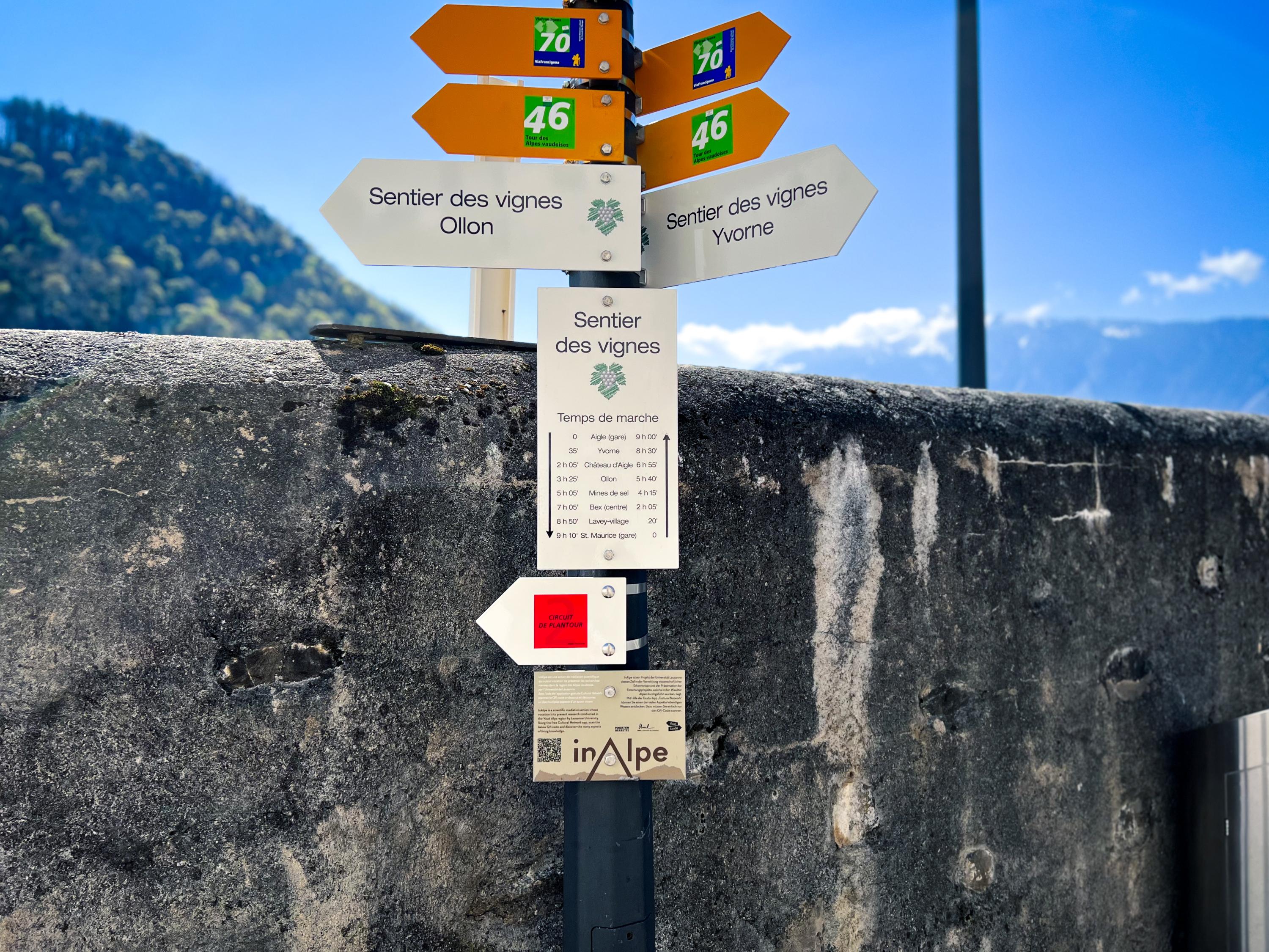 The Vineyard Trail between Aigle and Bex