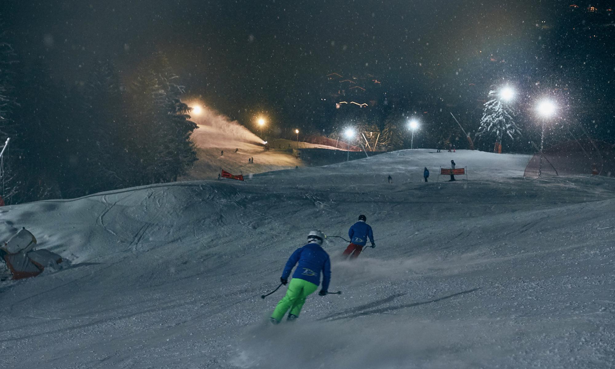 Ski nocturne et skieurs-Diablerets-hiver-Matthias Lehmann